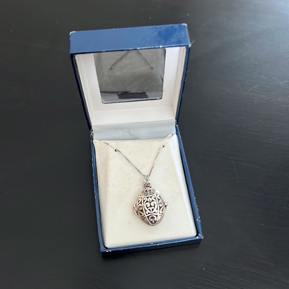 Sterling silver locket necklace